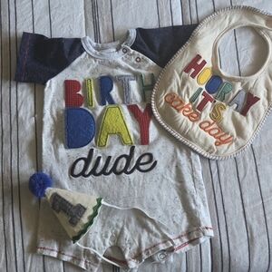 Mud Pie Birthday Outfit Romper